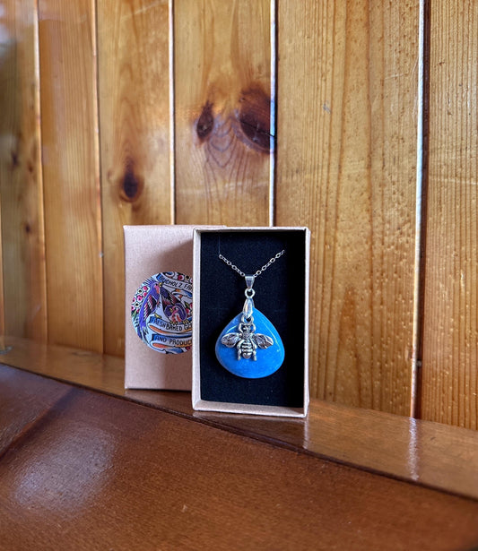 Angelite & Bee Necklace
