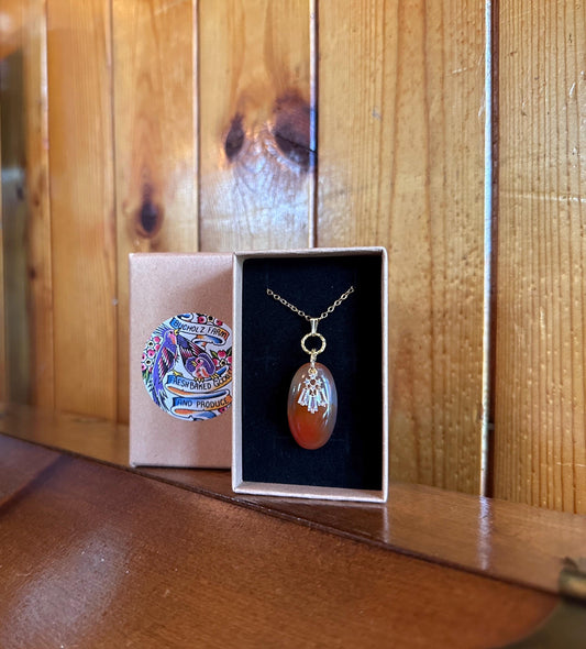 Carnelian Agate Creativity Necklace