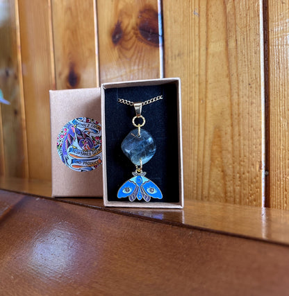 Labradorite & Lunar Moth Transformation Necklace
