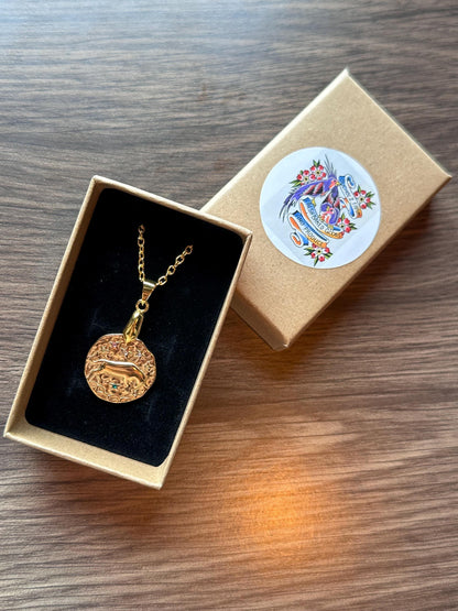 Taurus Zodiac Pendant Necklace